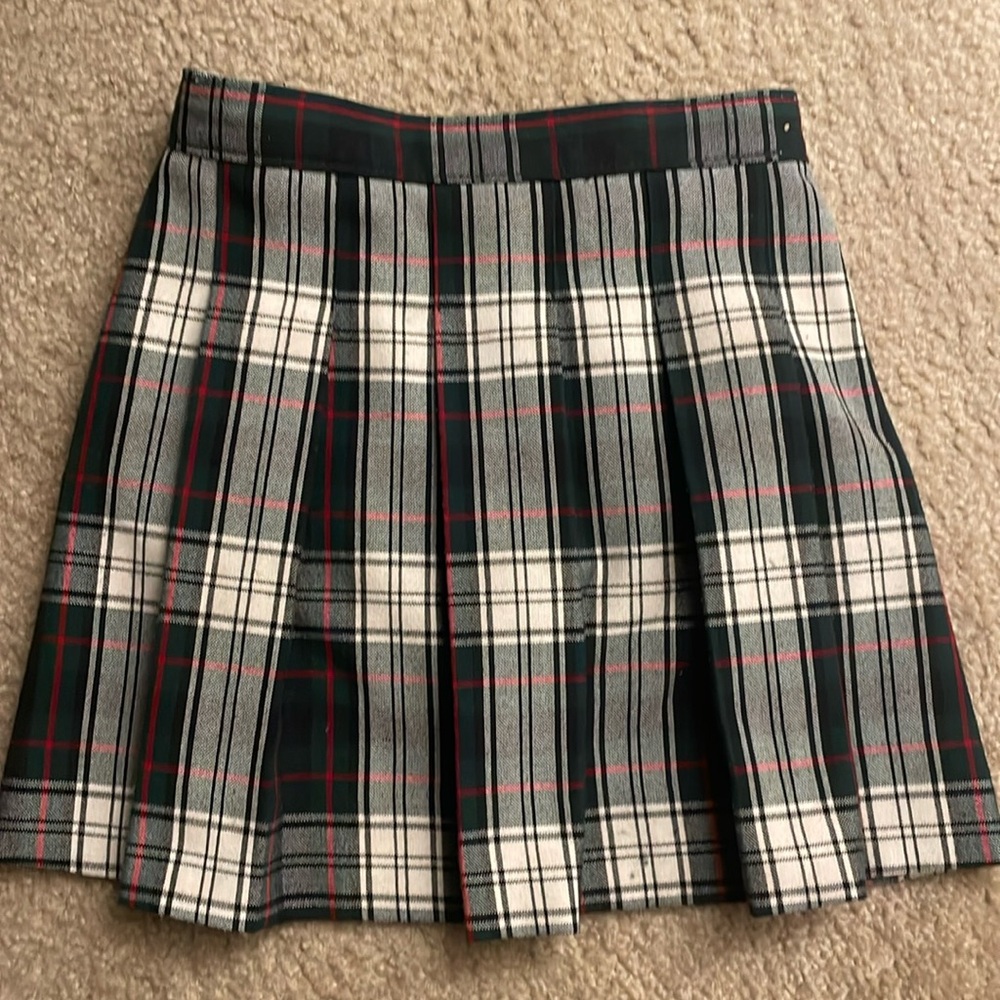 School Uniform Skort, Evergreen Plaid, Girls Size 7